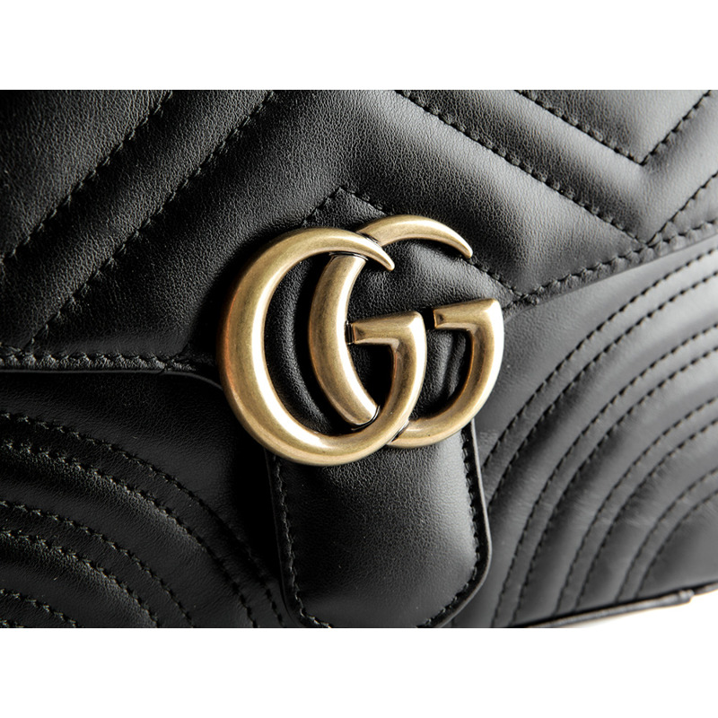 GUCCI GG Marmont迷你手提單肩包-13