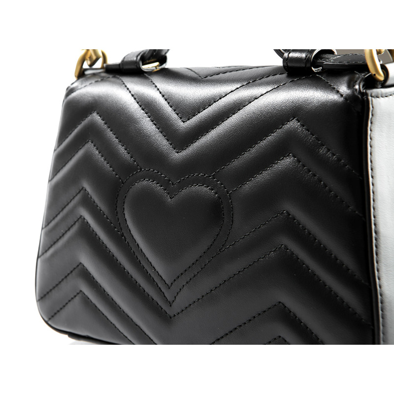 GUCCI GG Marmont迷你手提單肩包-14