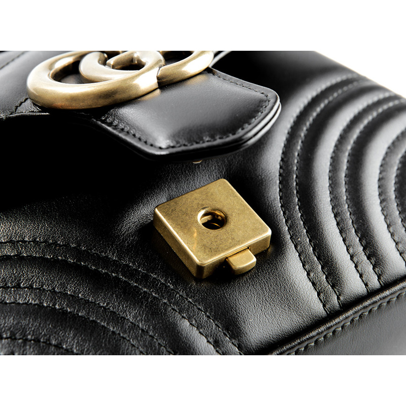 GUCCI GG Marmont迷你手提單肩包-15