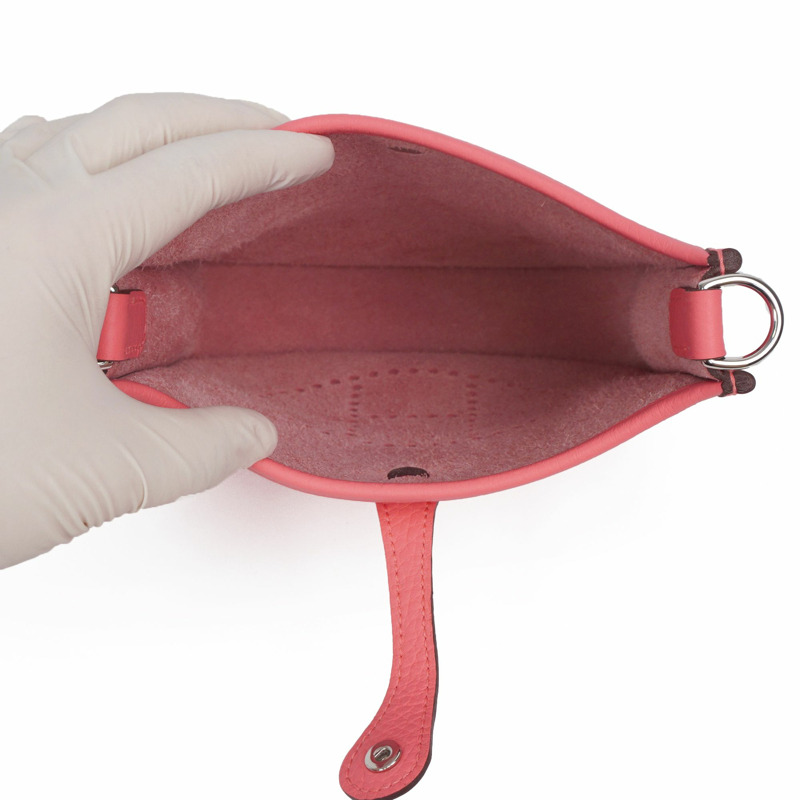 HERMES Evelyne Mini TPM 玫瑰杜鵑銀色 Clémence 全套禮品-6