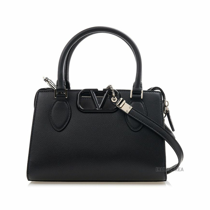 VALENTINO 女士V字Logo門襟手提包-0