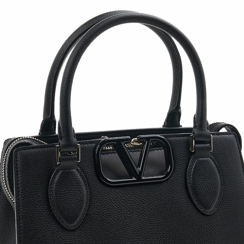 VALENTINO 女士V字Logo門襟手提包-7