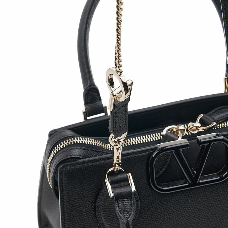 VALENTINO 女士V字Logo門襟手提包-8
