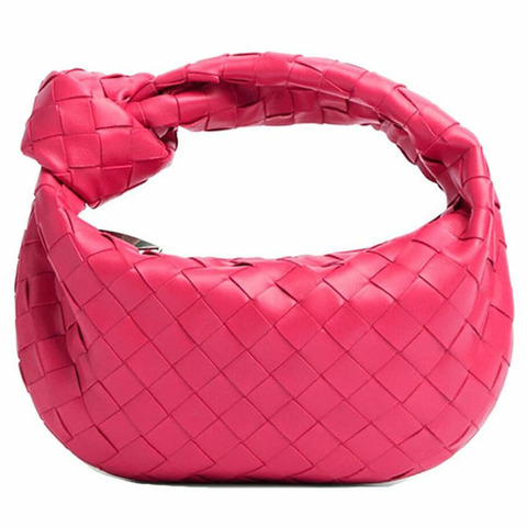 BOTTEGA VENETA Intrecciato 迷你 Jodie 蔓越莓色包 651876 6419