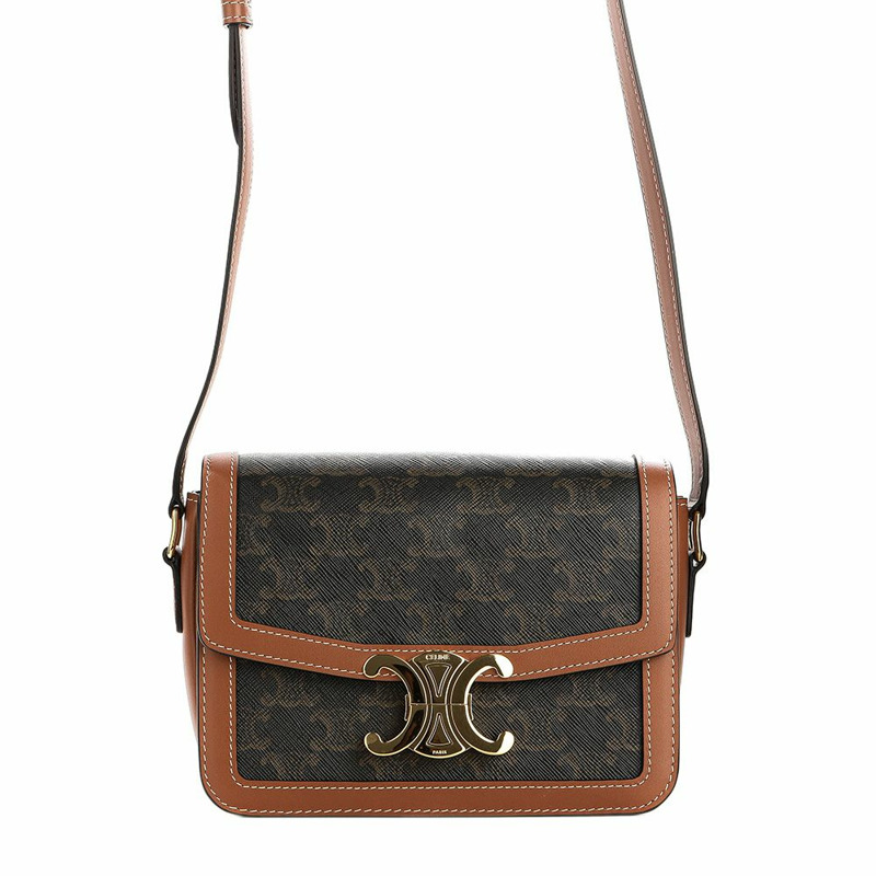 CELINE 24SS 女士錫製三角單肩包,印記:188882BZ4-0