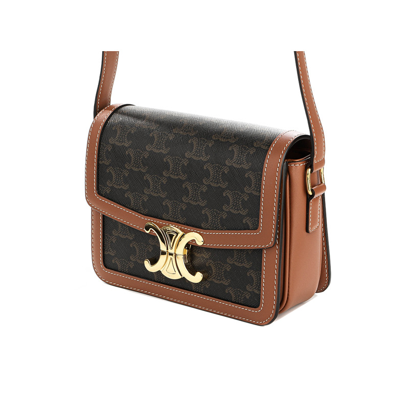 CELINE 24SS 女士錫製三角單肩包,印記:188882BZ4-5