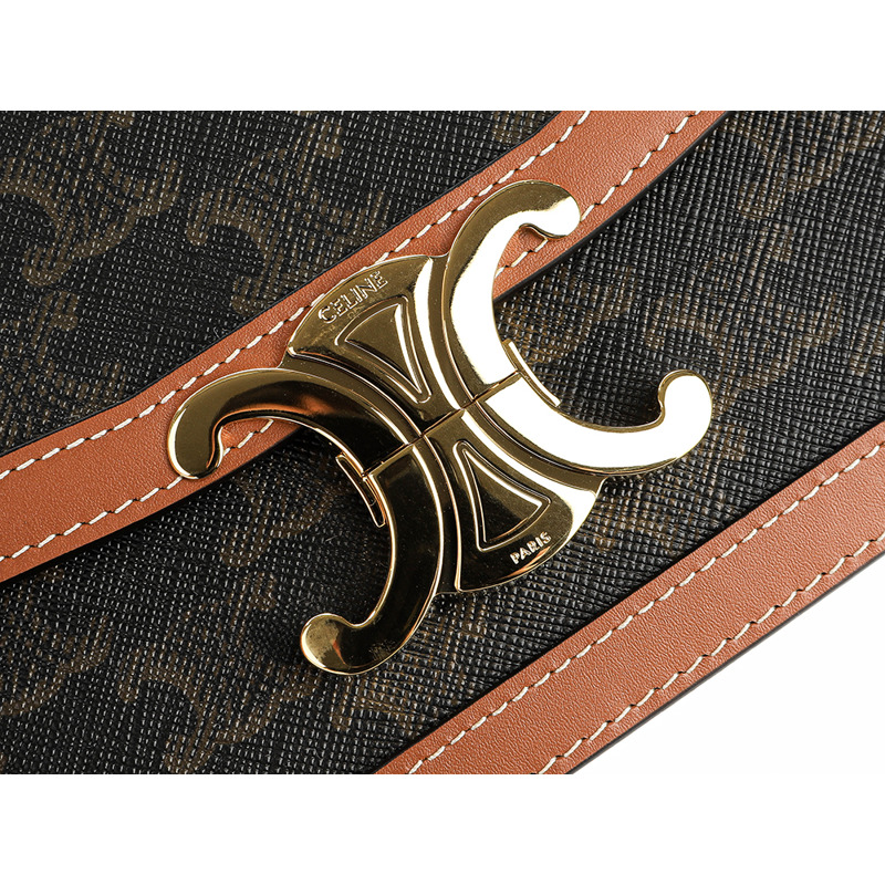 CELINE 24SS 女士錫製三角單肩包,印記:188882BZ4-13