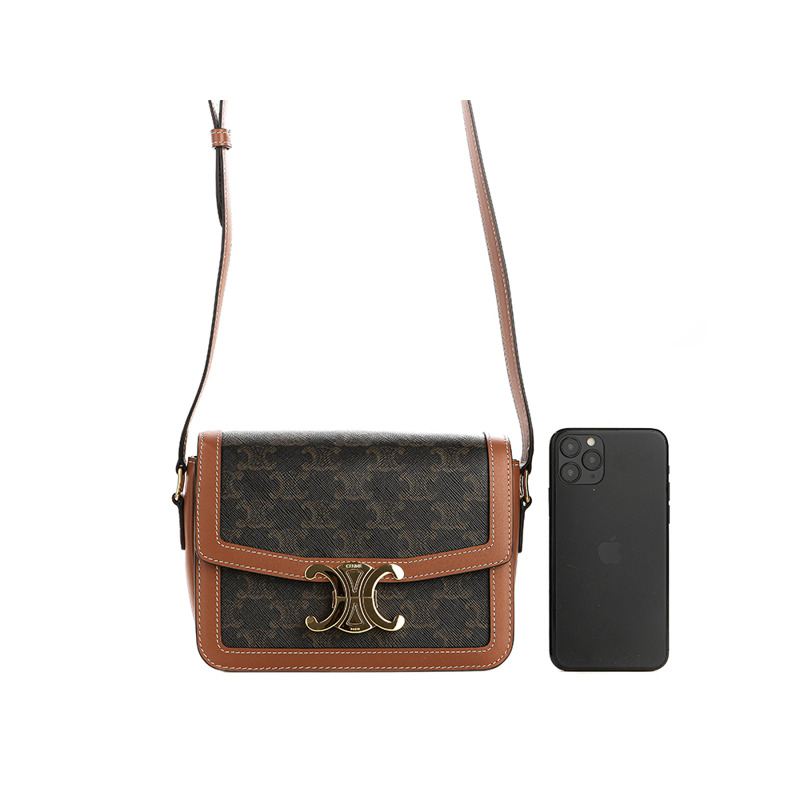 CELINE 24SS 女士錫製三角單肩包,印記:188882BZ4-18