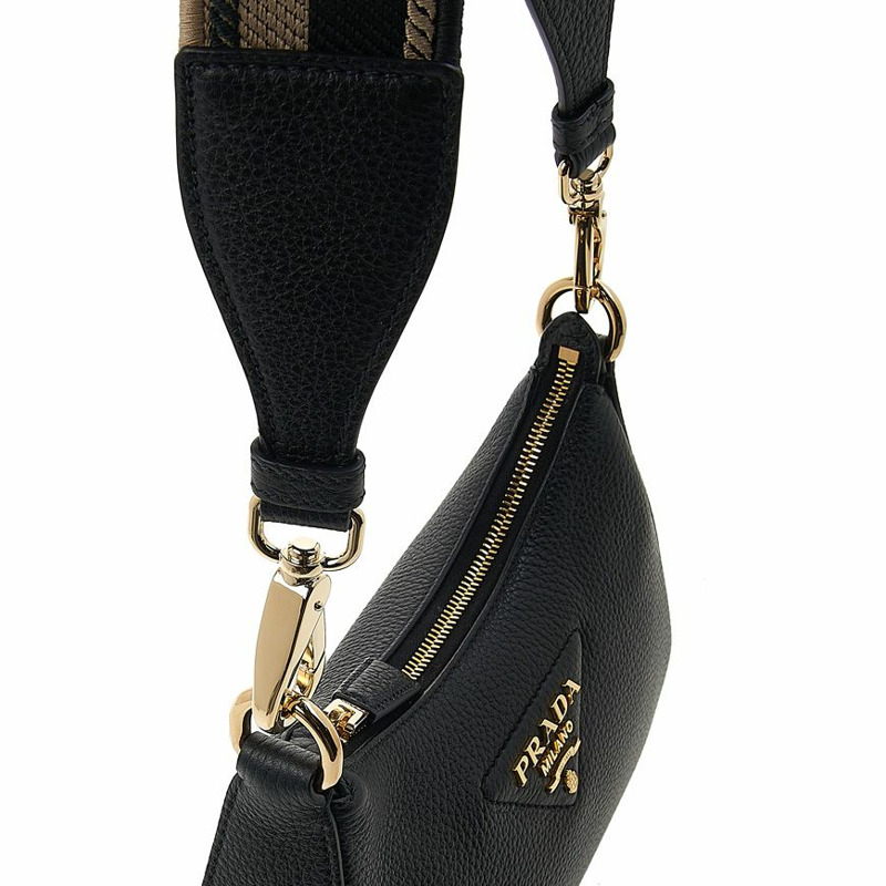 PRADA 皮革肩背包-7