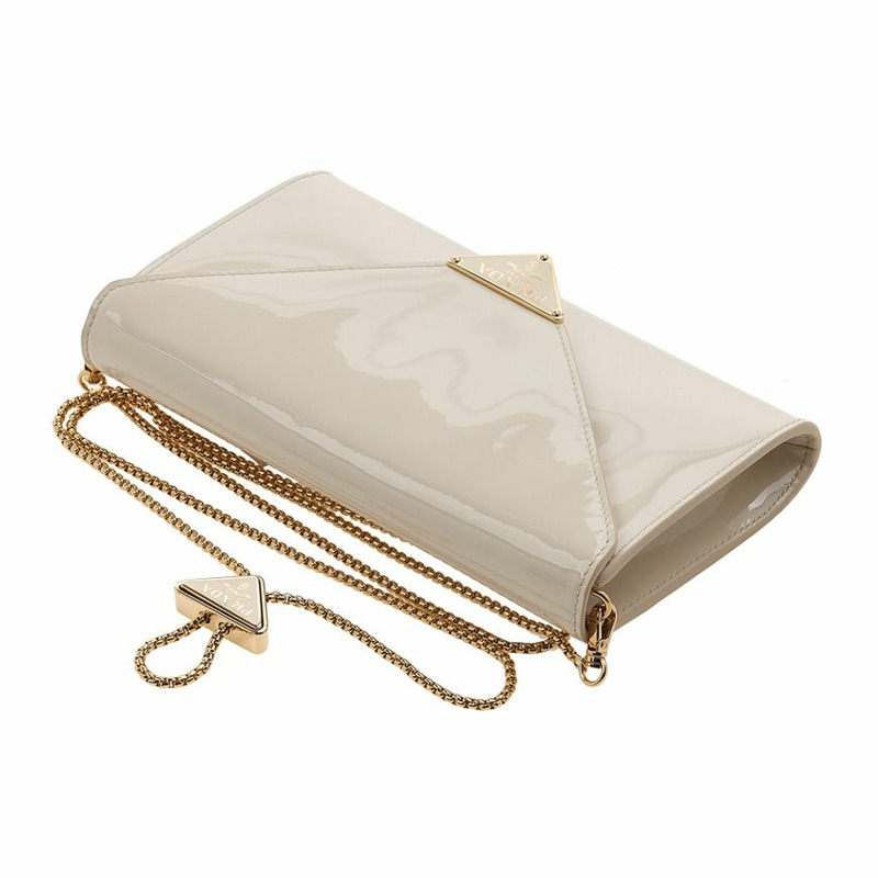 PRADA Saffiano信封鏈條單肩包-3