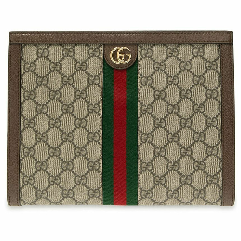 GUCCI 24FW GG Ophidia Supreme 手拿包 米色 625549 96IWG-0