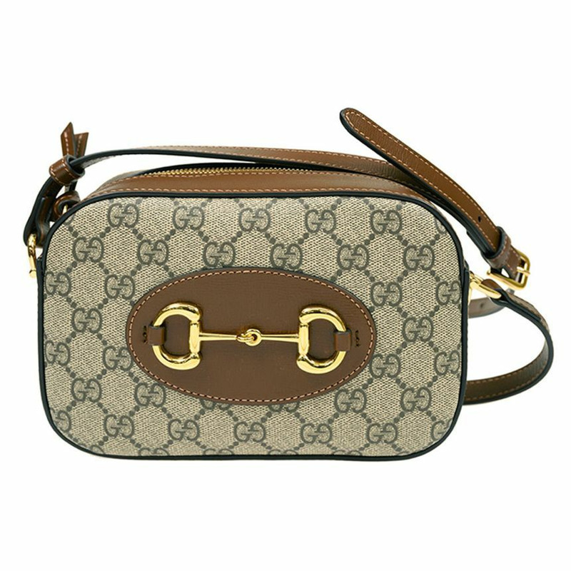 GUCCI 1995年馬銜扣小號斜挎包，米棕色，印章：760196 92TCG-0
