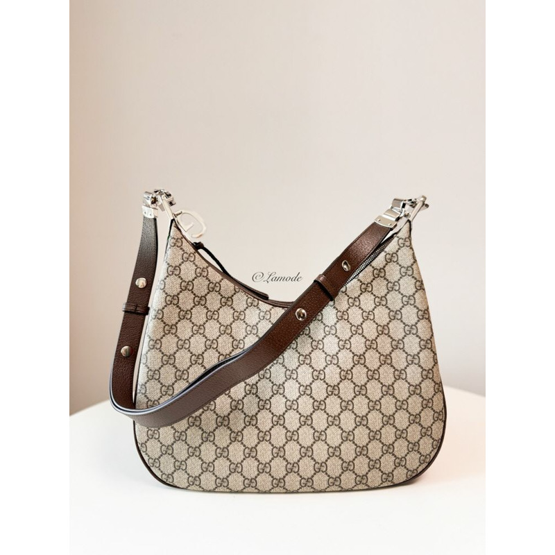 GUCCI Atache 大單肩包 米色 Ebony Supreme 702823 96GRN 4091-1