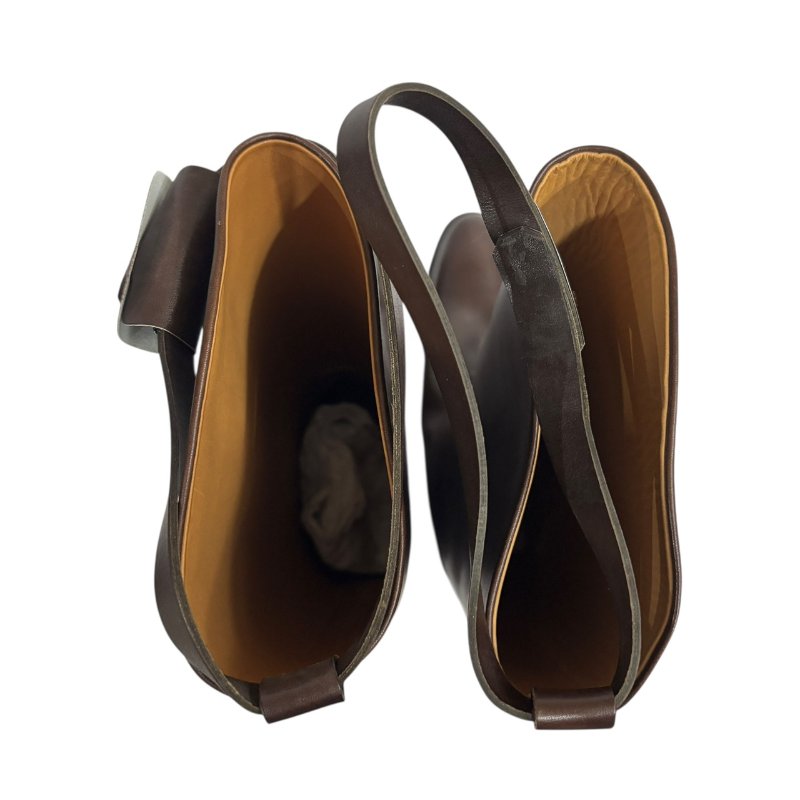 【美收精品】HERMES 茶色長靴 4-547-6