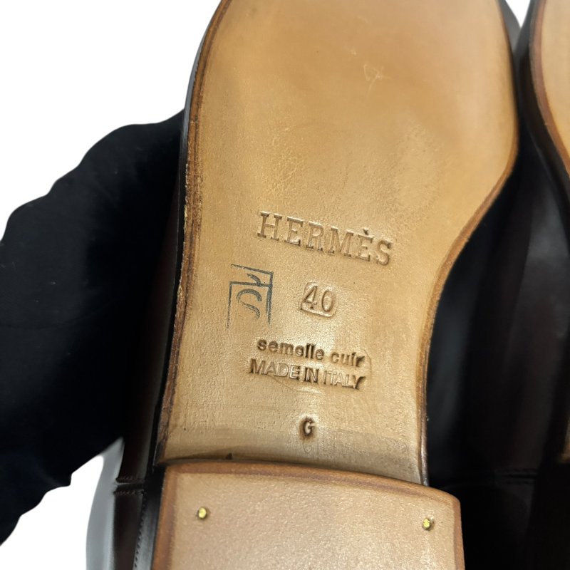 【美收精品】HERMES 茶色長靴 4-547-10