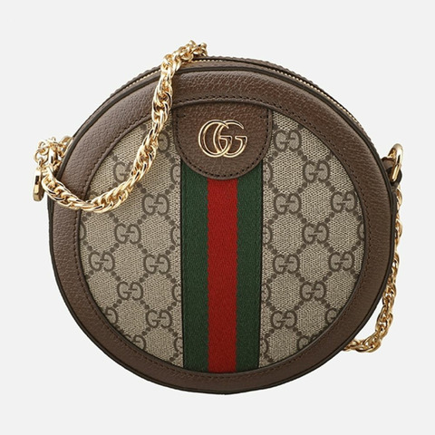 GUCCI Ophidia 迷你 GG 圓形單肩包 550618 96I3B
