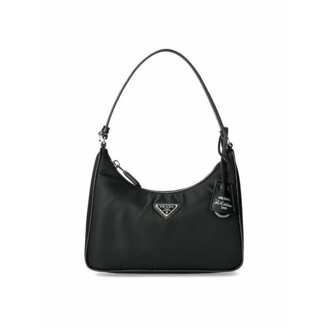 PRADA 再生尼龍十字紋半月形包 1N204M R064