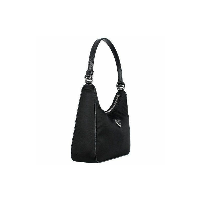 PRADA 再生尼龍十字紋半月形包 1N204M R064-3