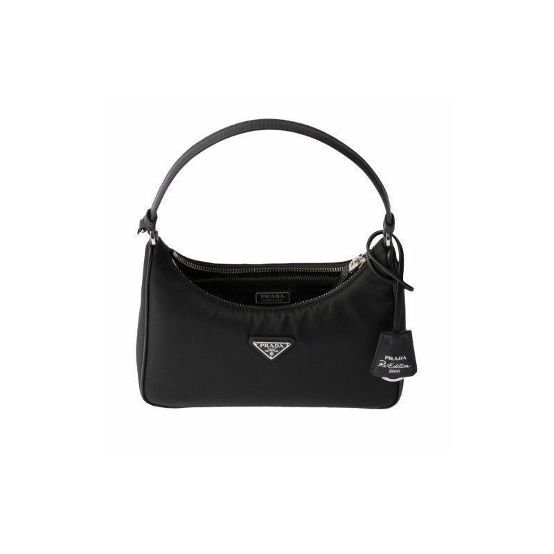 PRADA 再生尼龍十字紋半月形包 1N204M R064-5