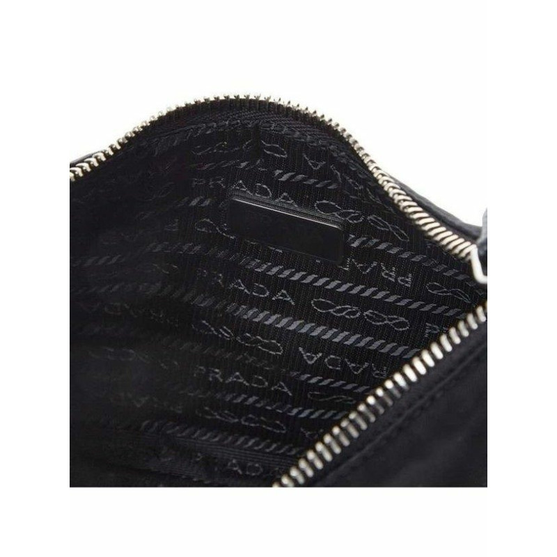 PRADA 再生尼龍十字紋半月形包 1N204M R064-7