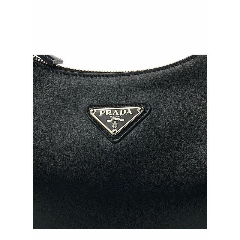 PRADA Arche 皮革肩背包 黑色印章-5