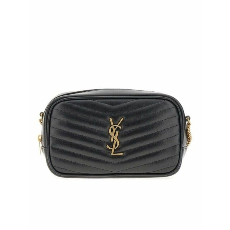 SAINT LAURENT Monogram Quilted Mini Crossbody Bag Black 1000-0