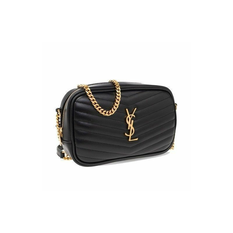SAINT LAURENT Monogram Quilted Mini Crossbody Bag Black 1000-3