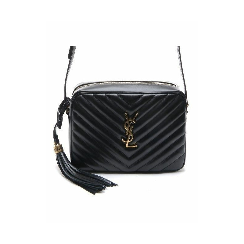 SAINT LAURENT Monogram Quilted Mini Crossbody Bag Black 1000-4