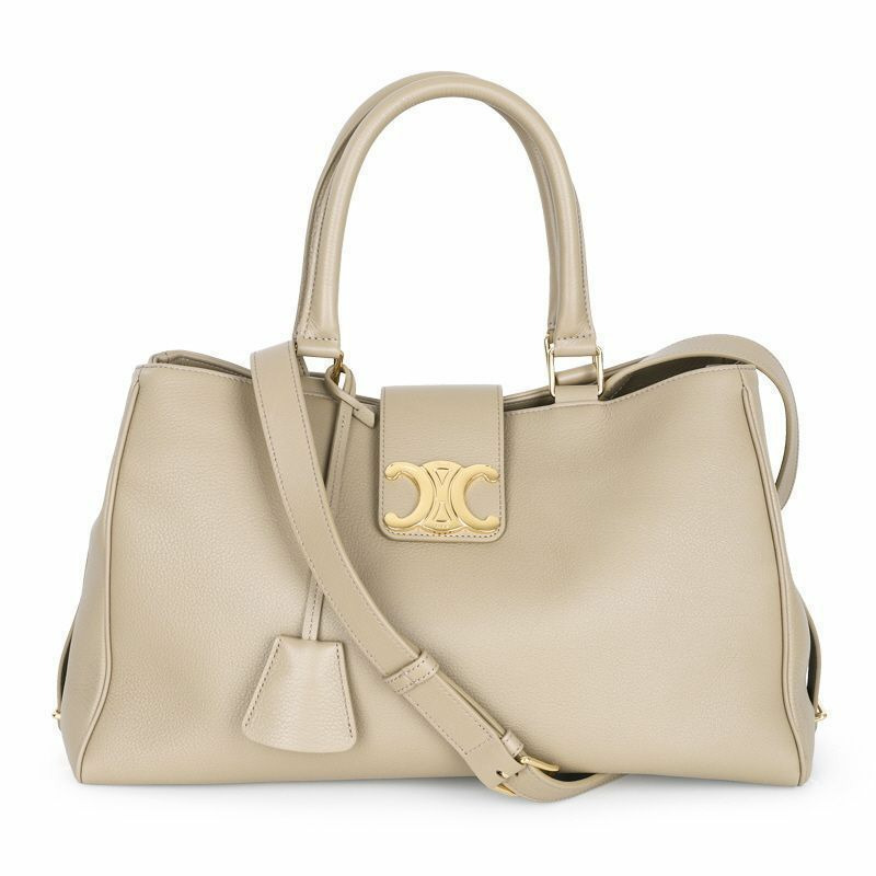 CELINE Apolin Suppl 小牛皮中型托特包（棕褐色）114963FK6 18BS-0