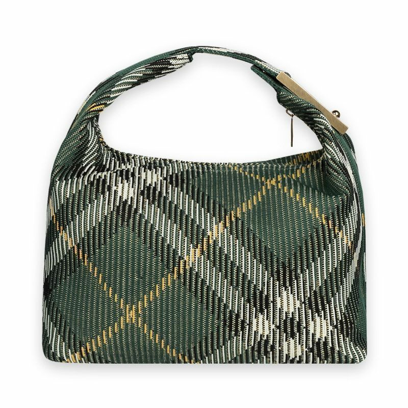 BURBERRY 女士格紋中手提包（綠色）8082047-0