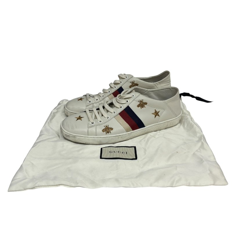 【美收精品】GUCCI 蜜蜂白鞋 4-548-13