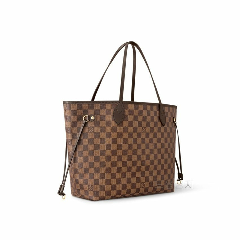 LOUIS VUITTON Damier Ebene Neverfull MM 托特系列紅 N40599-3