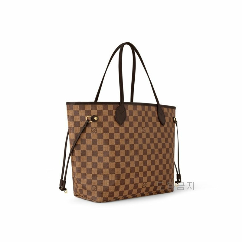 LOUIS VUITTON Damier Ebene Neverfull MM 托特系列紅 N40599-6