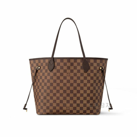 LOUIS VUITTON Damier Ebene Neverfull MM 托特系列紅 N40599