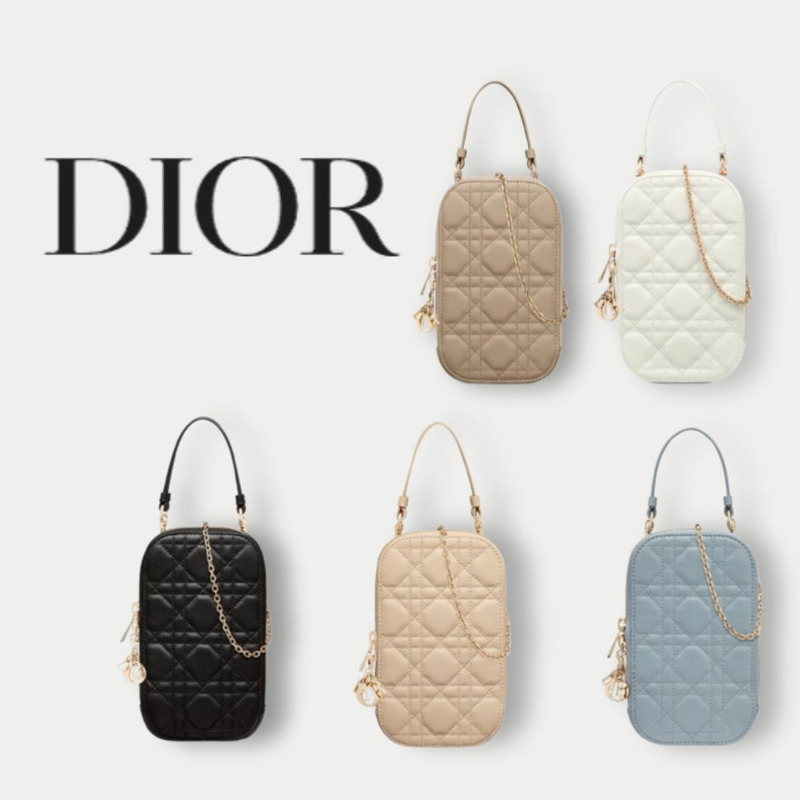 DIOR Lady Dior Callin 手機支架單肩手提迷你包-0