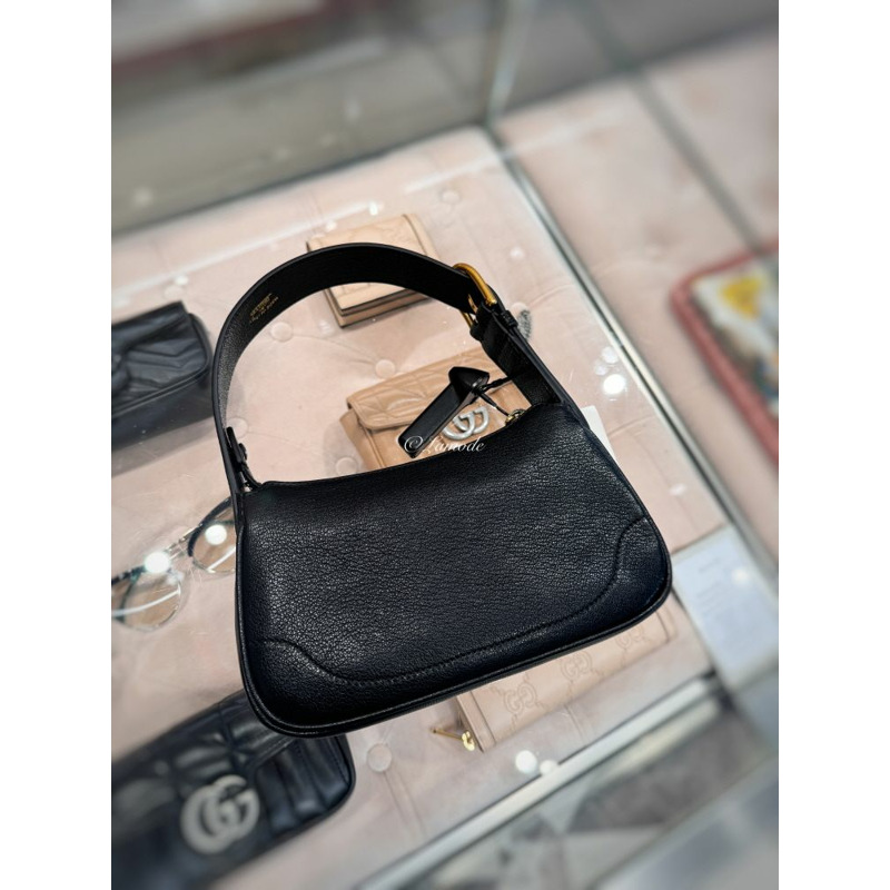GUCCI Aphrodite 雙 G 迷你肩包 黑色 739076 825930-2