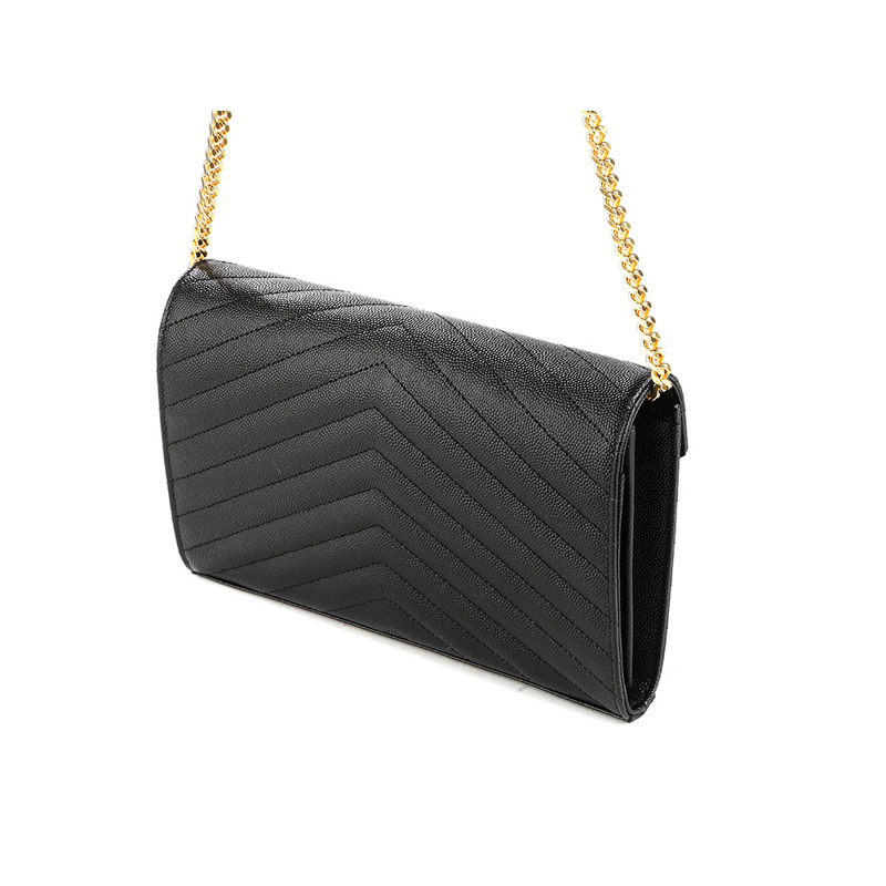 SAINT LAURENT 24秋冬金色Monogram斜背包-6