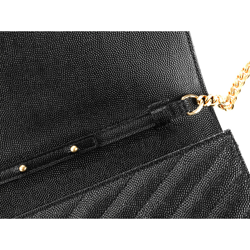 SAINT LAURENT 24秋冬金色Monogram斜背包-14