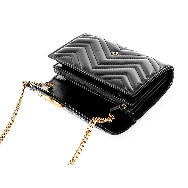 GUCCI GG Marmont 迷你鏈條斜背包 24秋冬-12