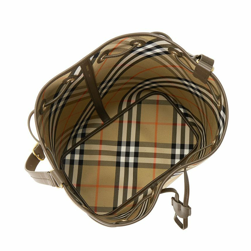 BURBERRY 格紋小姐抽繩水桶包 MD 抽繩水桶包-5