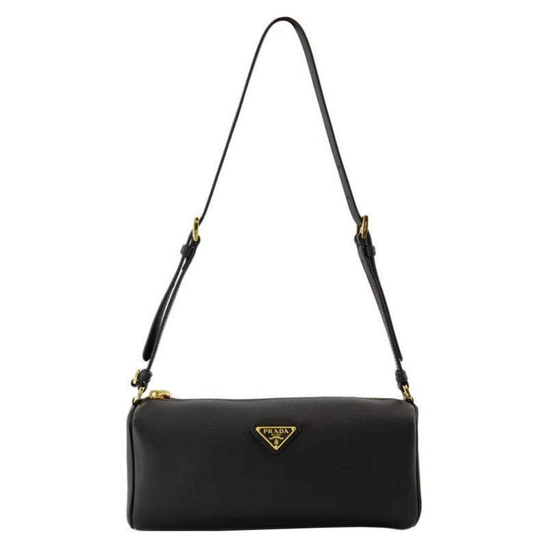 PRADA 軟粒面肩包 黑色 1BC239 2CYS-0