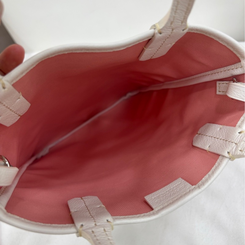 Goyard 限定款粉拼白老花tote mini手提斜背包 肩帶 尺寸18*24-7