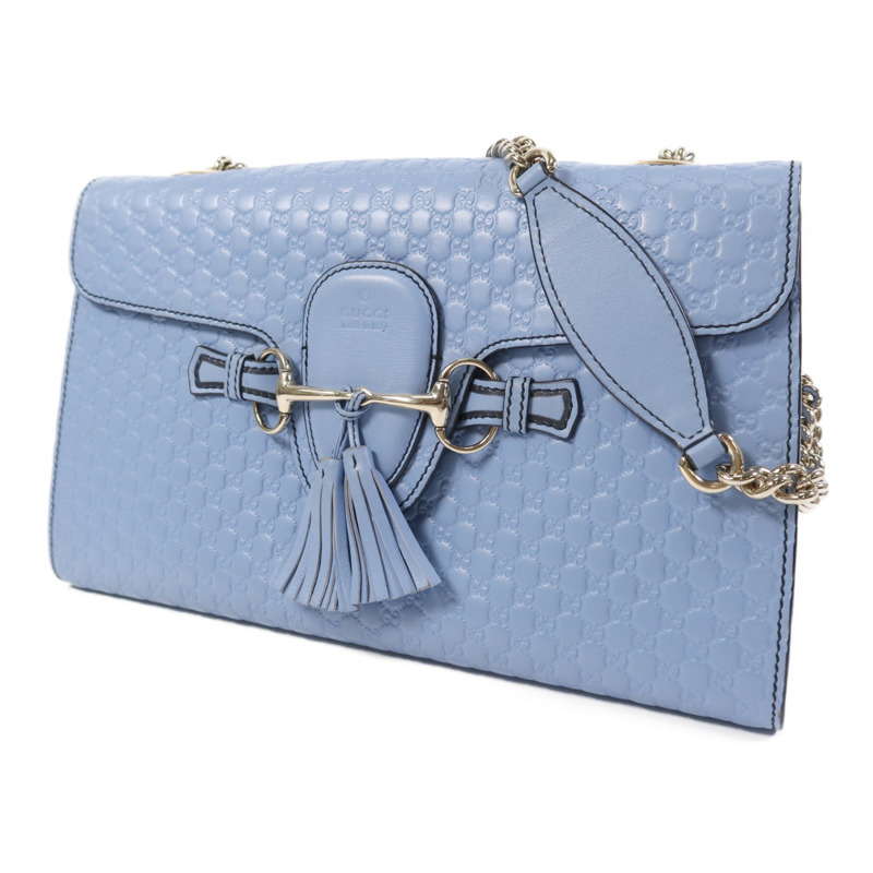 GUCCI 牛皮皮革Medium Emily金扣鏈帶肩背袋-2