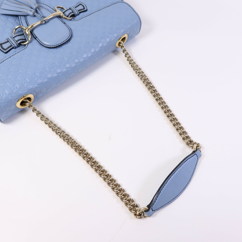 GUCCI 牛皮皮革Medium Emily金扣鏈帶肩背袋-7