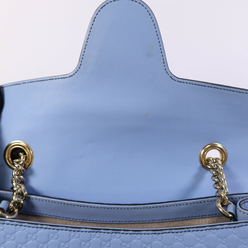 GUCCI 牛皮皮革Medium Emily金扣鏈帶肩背袋-16