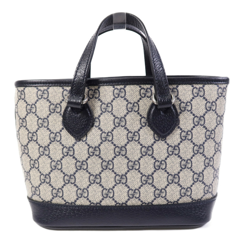 GUCCI 塗層帆布2 Way Shoulder Bag銀扣手挽肩背兩用袋-1