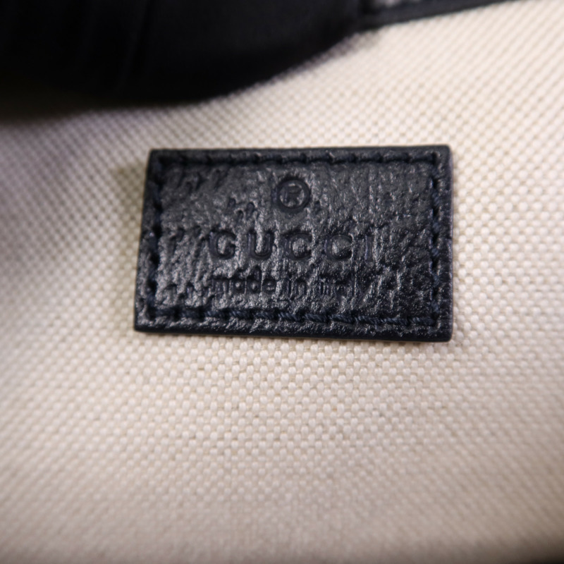 GUCCI 塗層帆布2 Way Shoulder Bag銀扣手挽肩背兩用袋-5