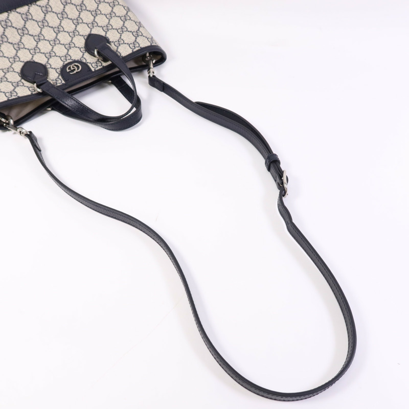 GUCCI 塗層帆布2 Way Shoulder Bag銀扣手挽肩背兩用袋-7