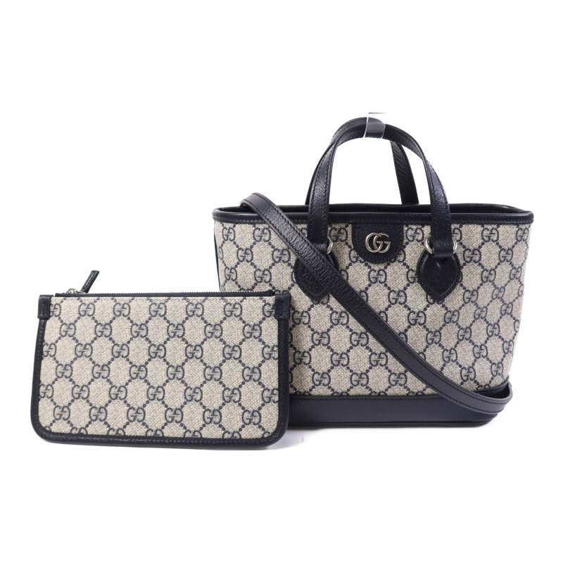 GUCCI 塗層帆布2 Way Shoulder Bag銀扣手挽肩背兩用袋-8
