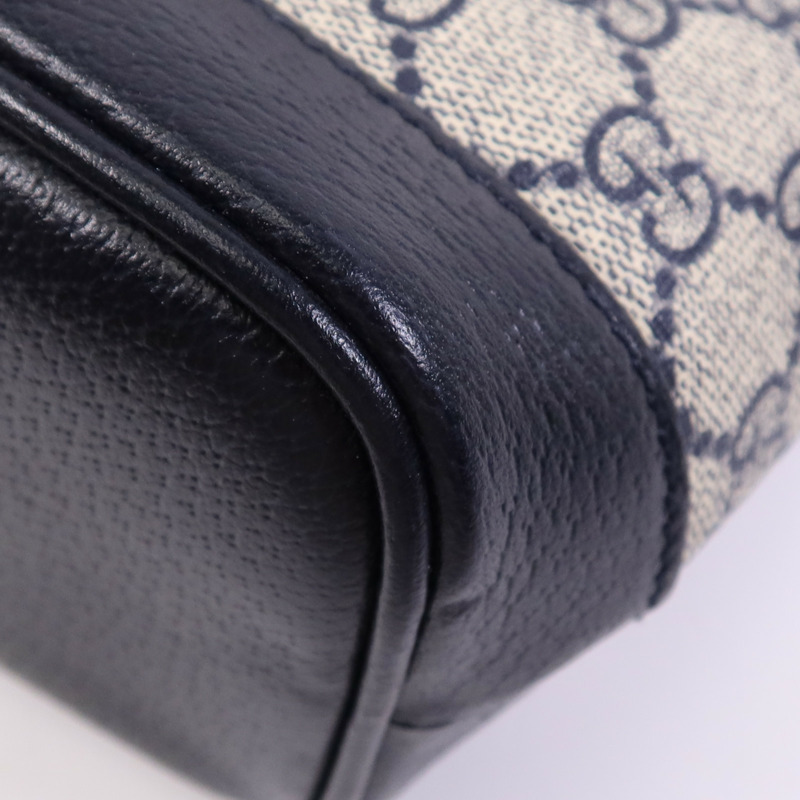 GUCCI 塗層帆布2 Way Shoulder Bag銀扣手挽肩背兩用袋-11